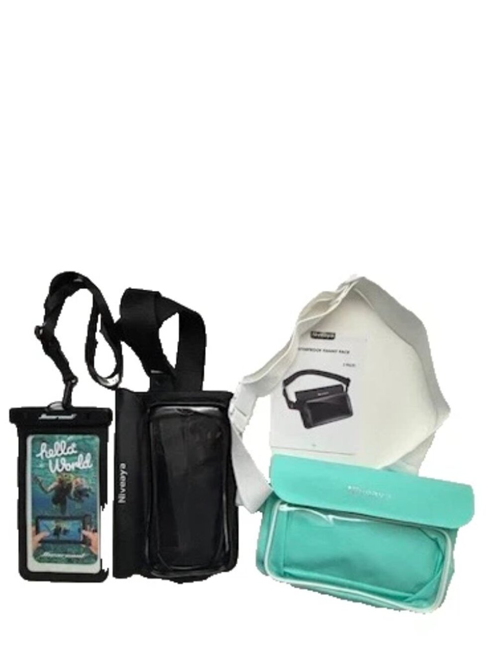 Waterproof Fanny Pack - 3 Pack Dry Bag Pouch and Cell Phone Case with Lanyard
